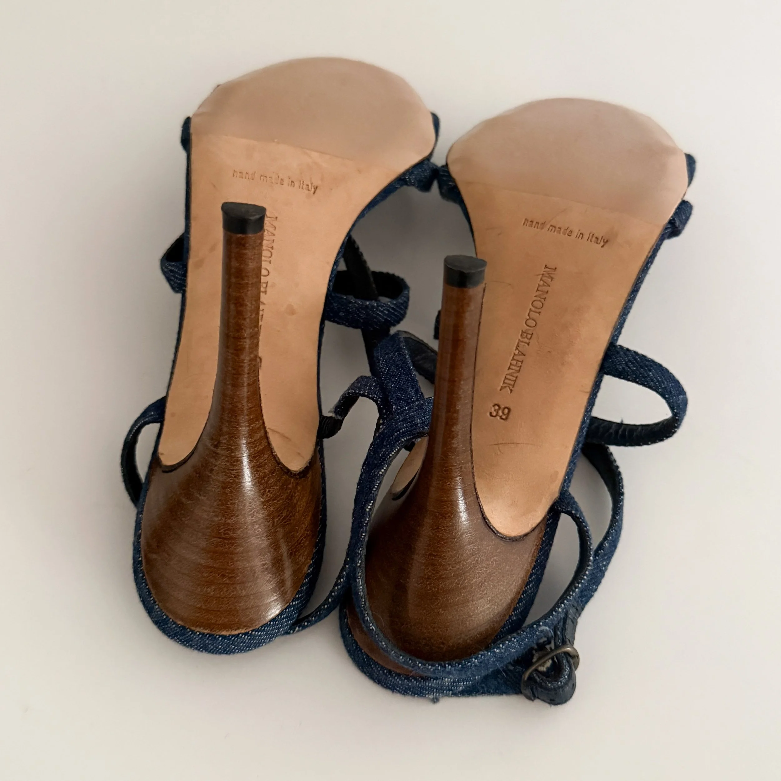Prada Vintage Brown Leather Buckled Boot Heels (US 9 / IT 38